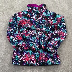 Columbia Bugaboo Interchange Floral Ski Jacket Girl's Size L Multicolor Full Zip